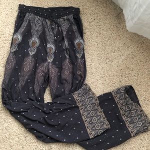 Grey boho pants